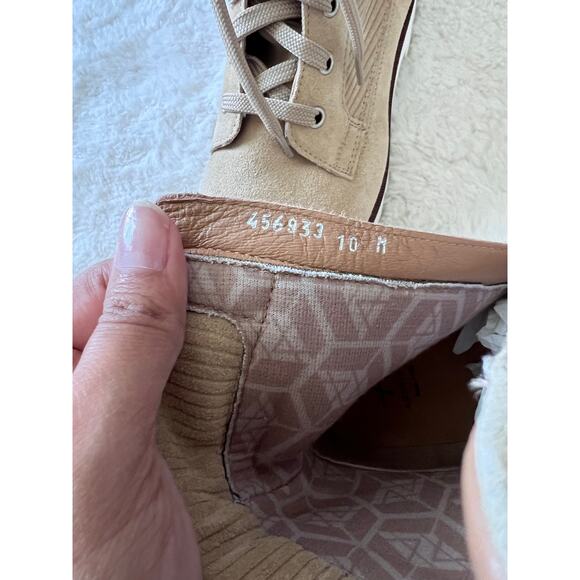 Aquatalia Tan Suede Corduroy Ankle Boots Size 10 Made in Italy $525 Retail - Picture 9 of 11